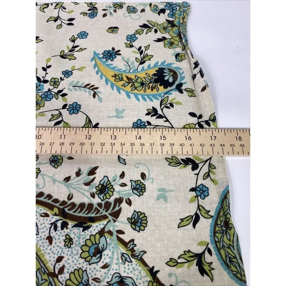 Great Finds Place Mats Good Friends 12 Placemats‎ White Green Paisley 17x16.5